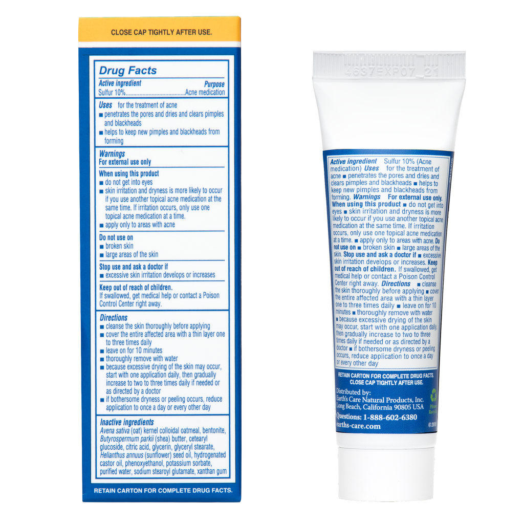 Earth's Care® Tratamiento Tópico para el Acné 10% Azufre 0.97 OZ (27g)