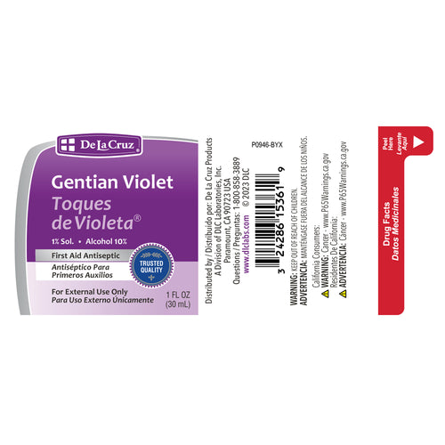 De La Cruz® Antiséptico para Primeros Auxilios Violeta de Genciana al 1% 1 FL. OZ. (30 mL)