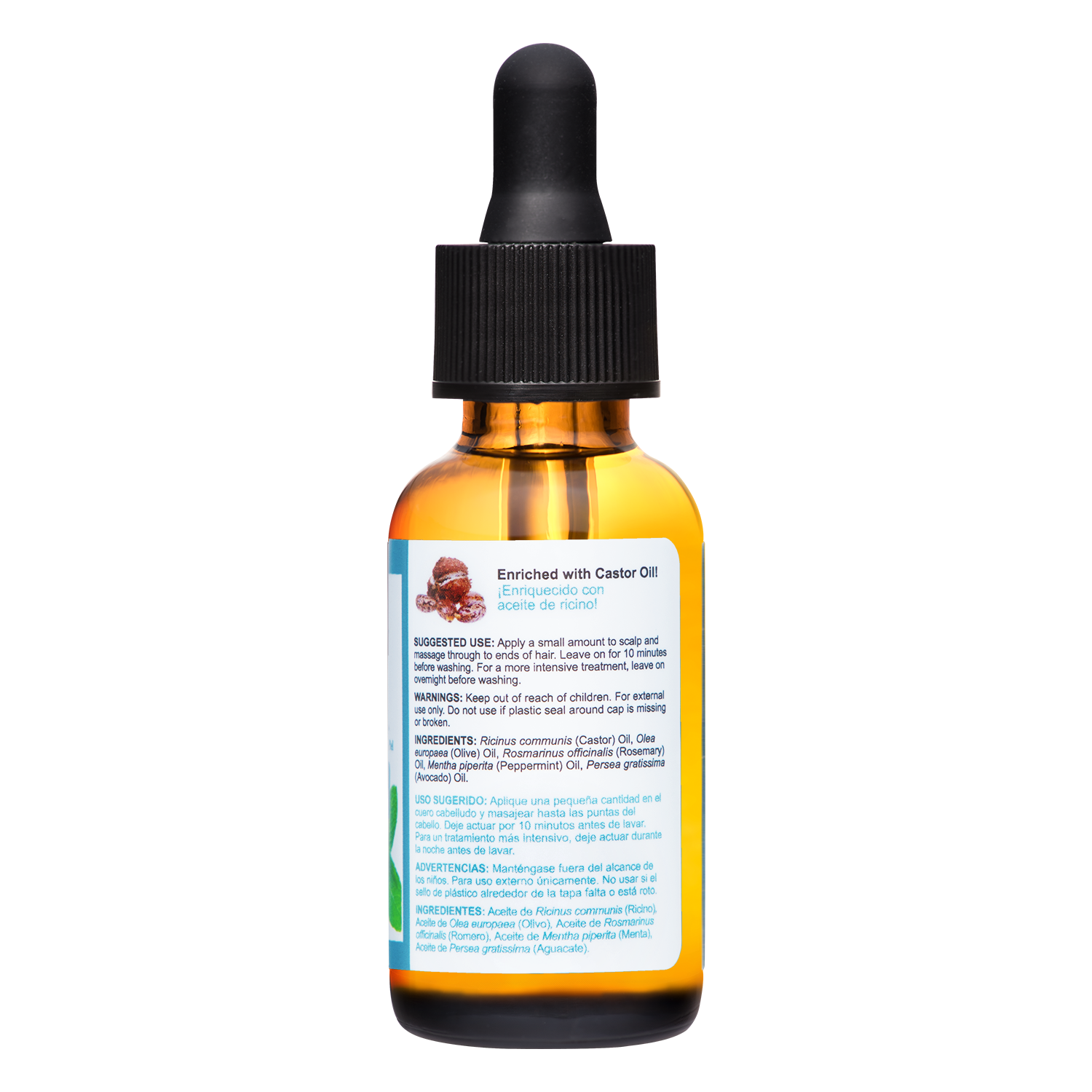 De La Cruz® Mezcla de aceite de romero y menta para cabello y cuero cabelludo 2 FL. OZ. (59mL)