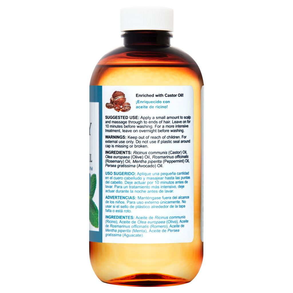 De La Cruz® Mezcla de Aceite de Romero y Menta para Cabello y Cuero Cabelludo 8 FL. OZ. (236 mL)