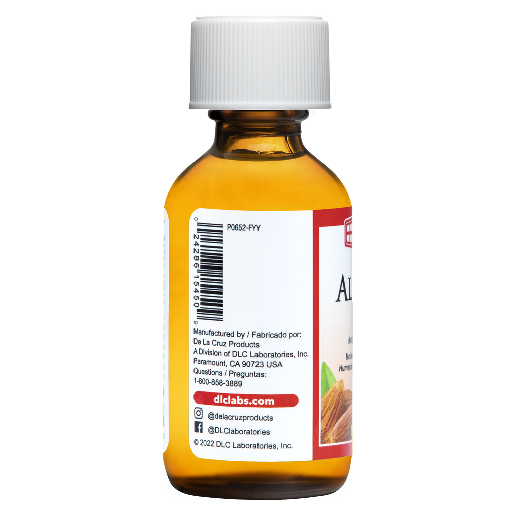 Aceite de Almendras Dulces Prensado por Expulsor De La Cruz® 1 FL. OZ. (30mL)