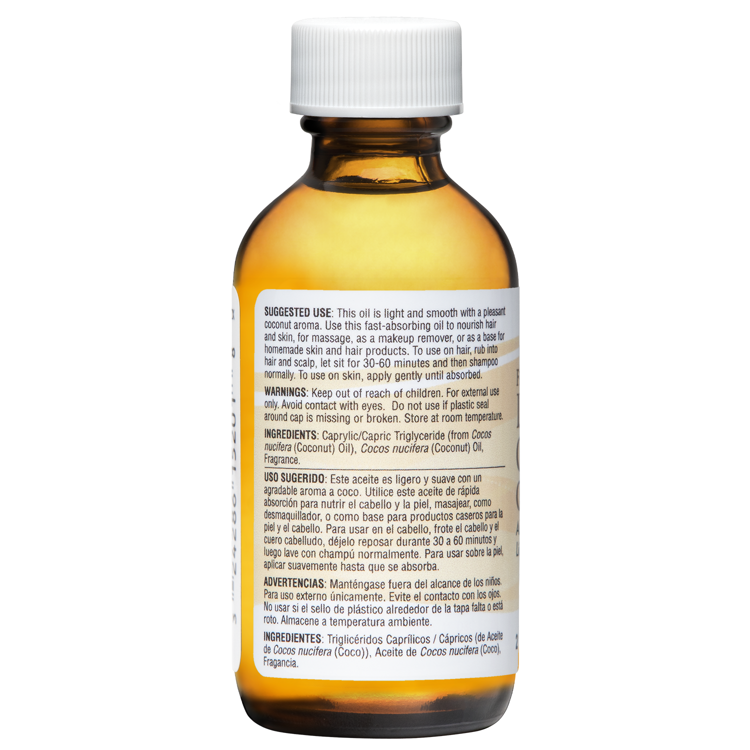 De La Cruz® Aceite de Coco Líquido Fraccionado 2 FL. OZ. (59ml)
