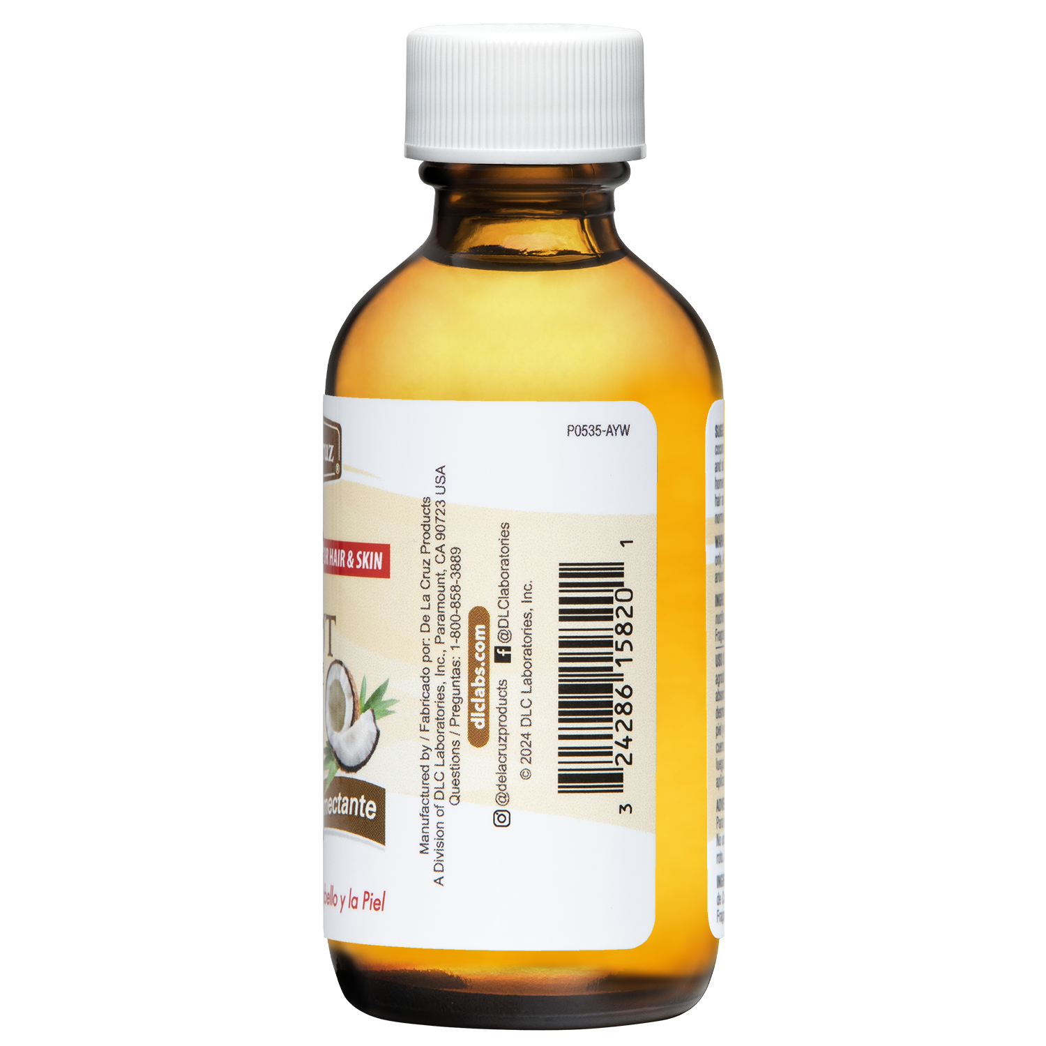 De La Cruz® Aceite de Coco Líquido Fraccionado 2 FL. OZ. (59ml)
