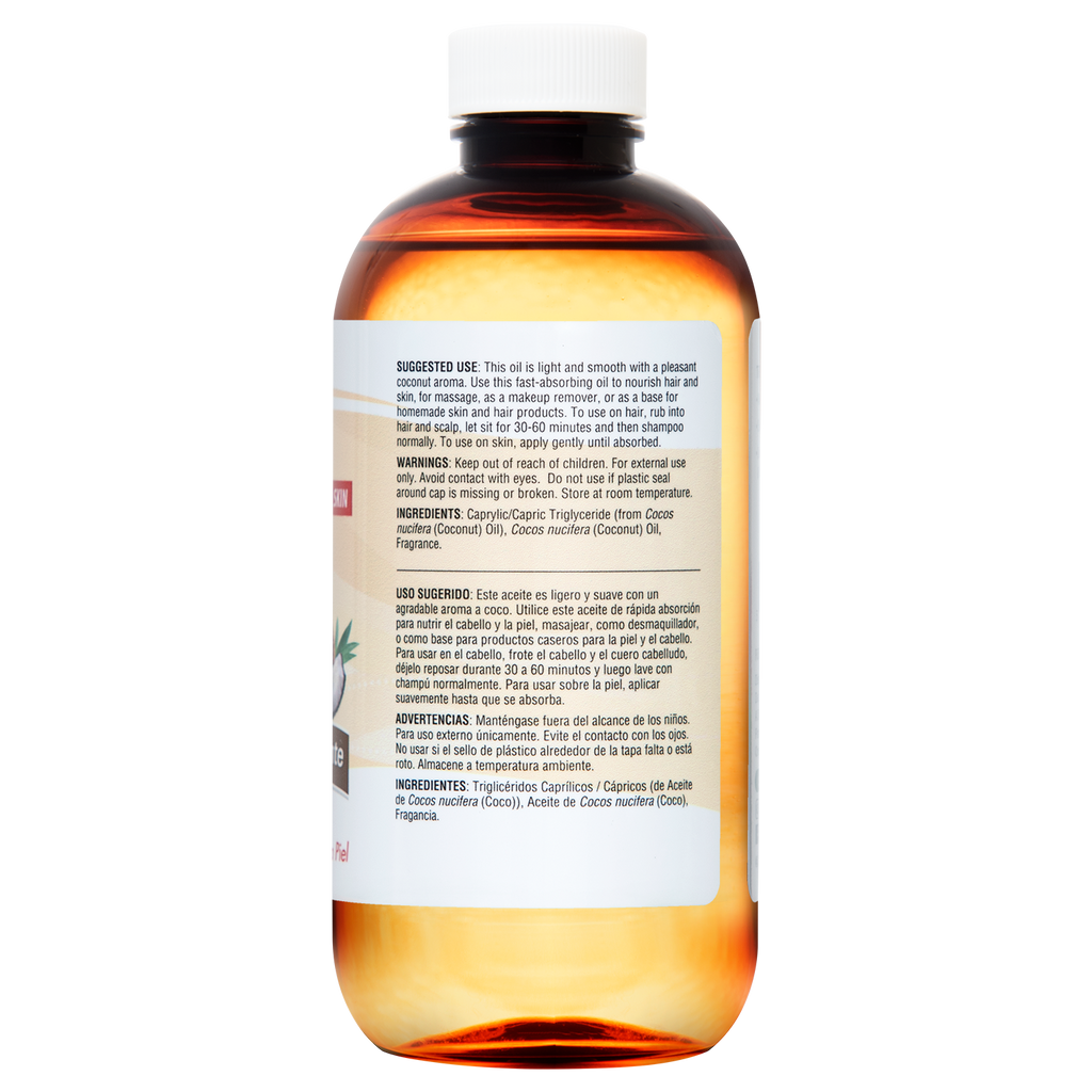 Aceite de Coco Líquido Fraccionado De La Cruz® 8 FL. OZ. (236 mL)