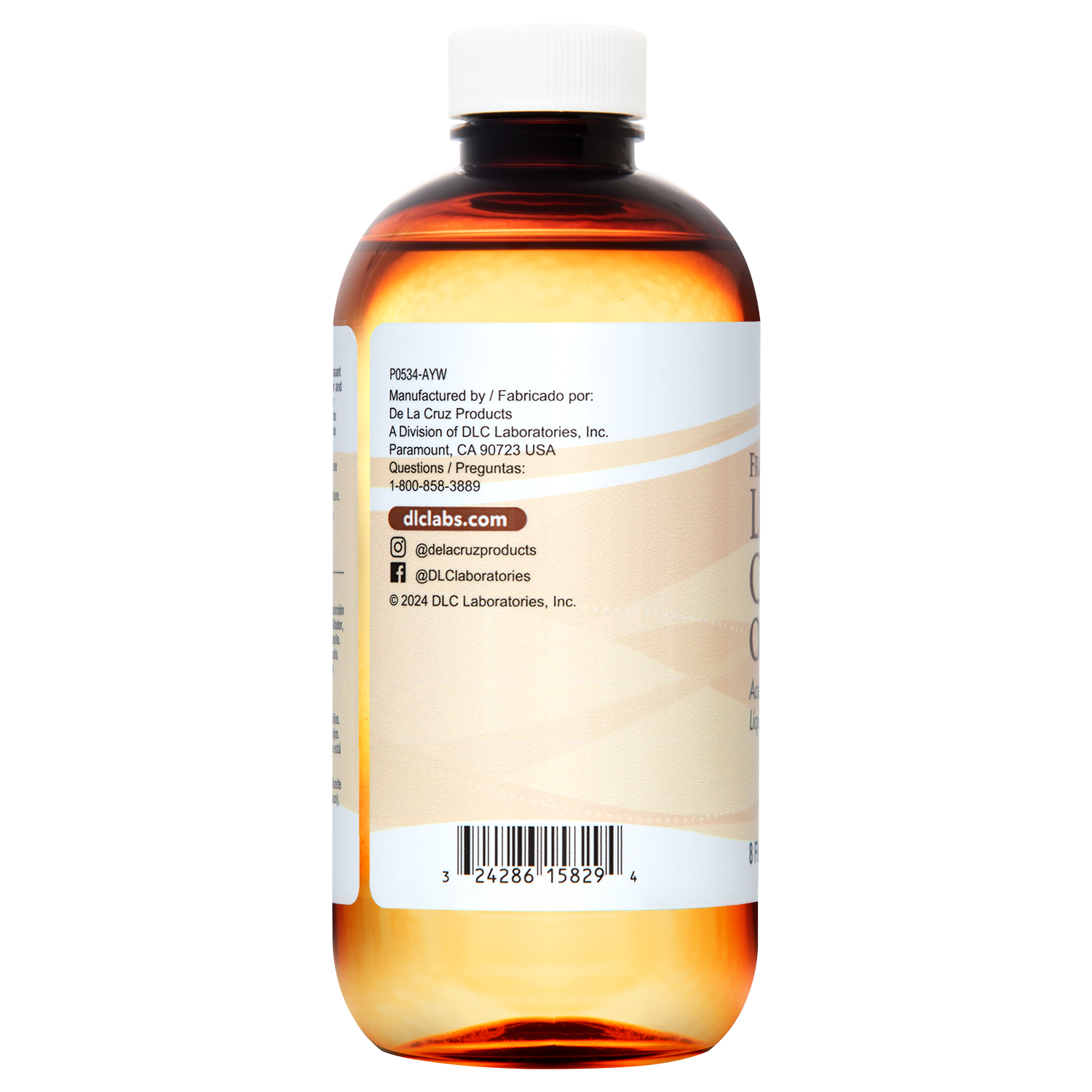 Aceite de Coco Líquido Fraccionado De La Cruz® 8 FL. OZ. (236 mL)