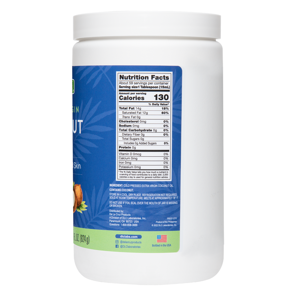 Aceite de Coco Extra Virgen De La Cruz® 30 FL. OZ. (824 g)