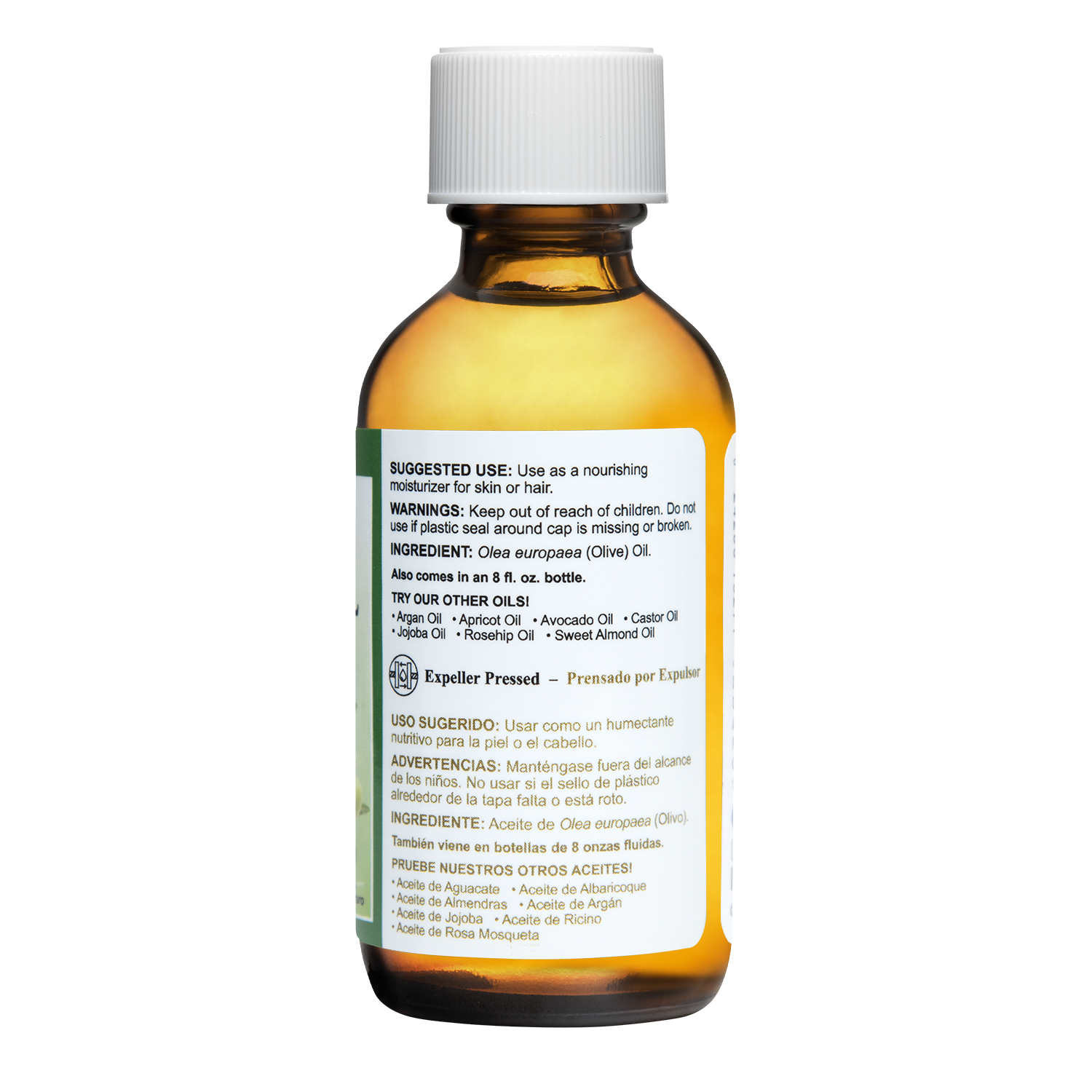 De La Cruz® Aceite de Oliva 100% Puro Prensado por Expulsor 2 FL. OZ. (59 mL)