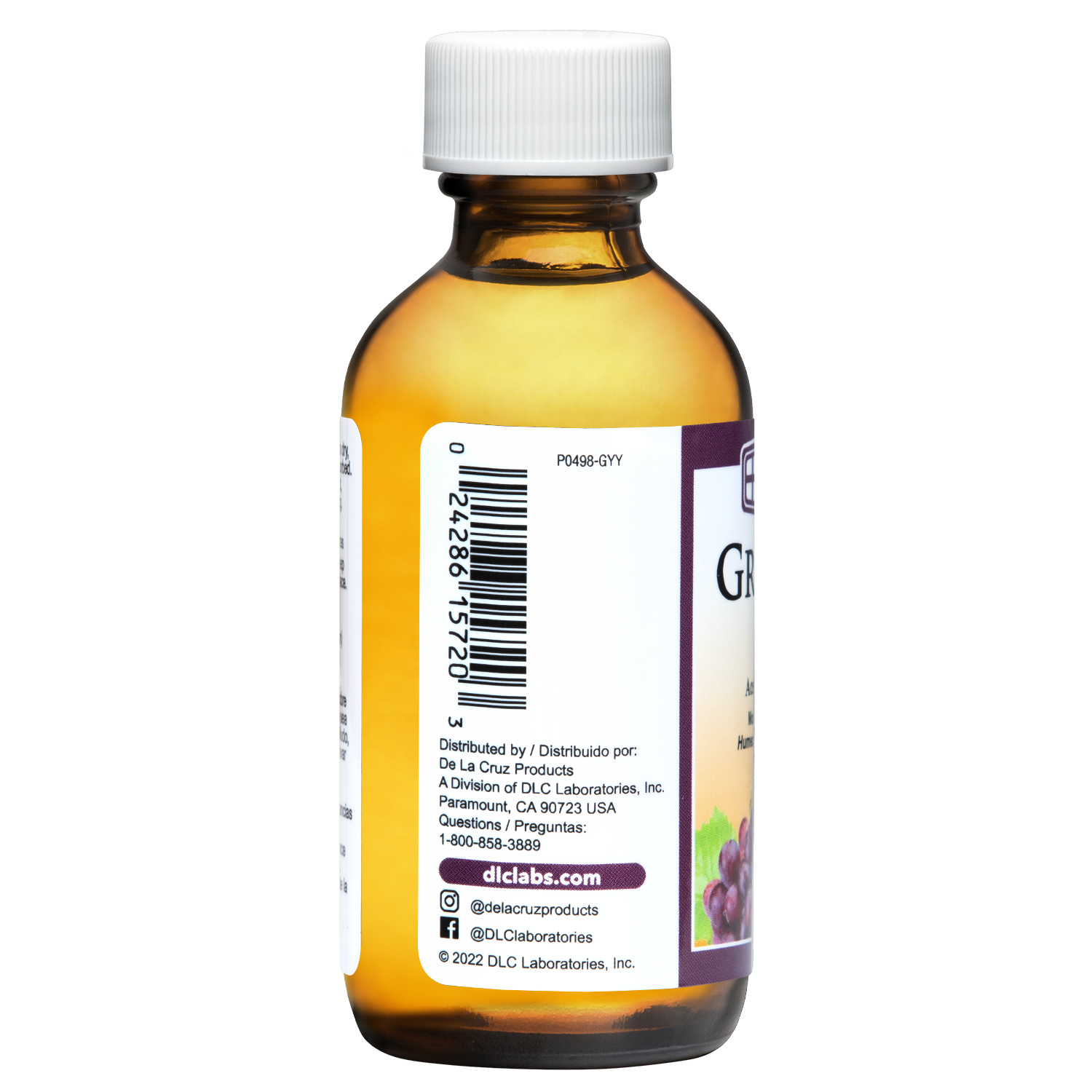 De La Cruz® Aceite de Semilla de Uva Prensado por Expulsión 2 FL. OZ. (59 mL)