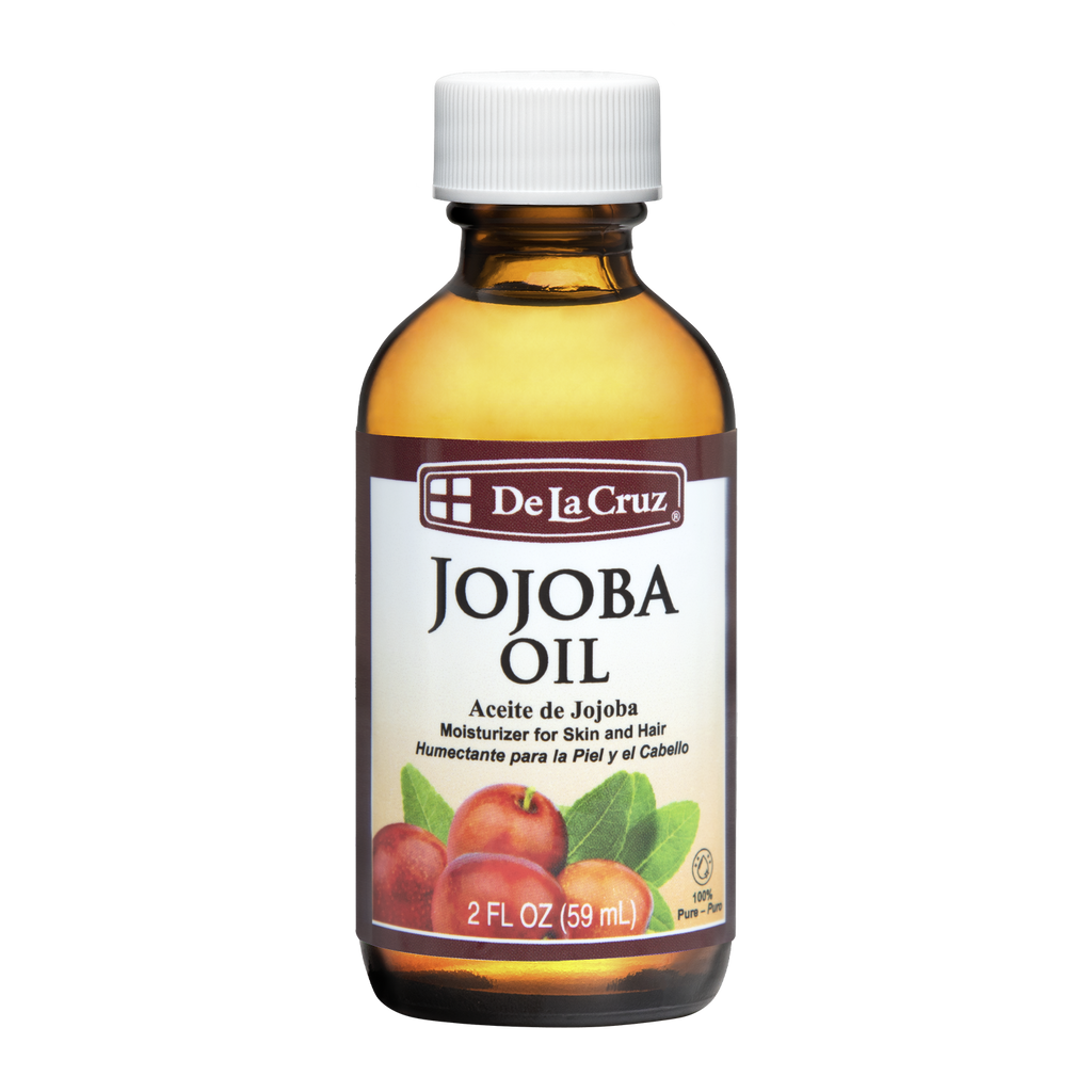 De La Cruz® Aceite de Jojoba Dorado 100% Puro, sin Refinar y Prensado en Frío 2 FL. OZ. (59 mL)