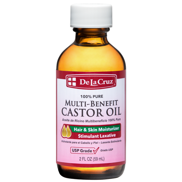 De La Cruz® 100% Pure Expeller-Pressed Castor Oil, USP Grade 2 FL. OZ. (59 mL)