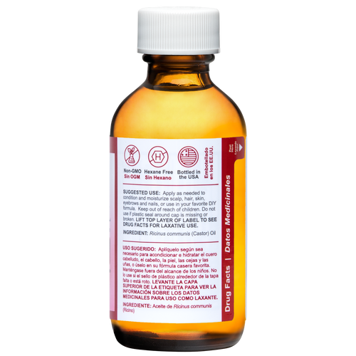 De La Cruz® 100% Pure Expeller-Pressed Castor Oil, USP Grade 2 FL. OZ. (59 mL)