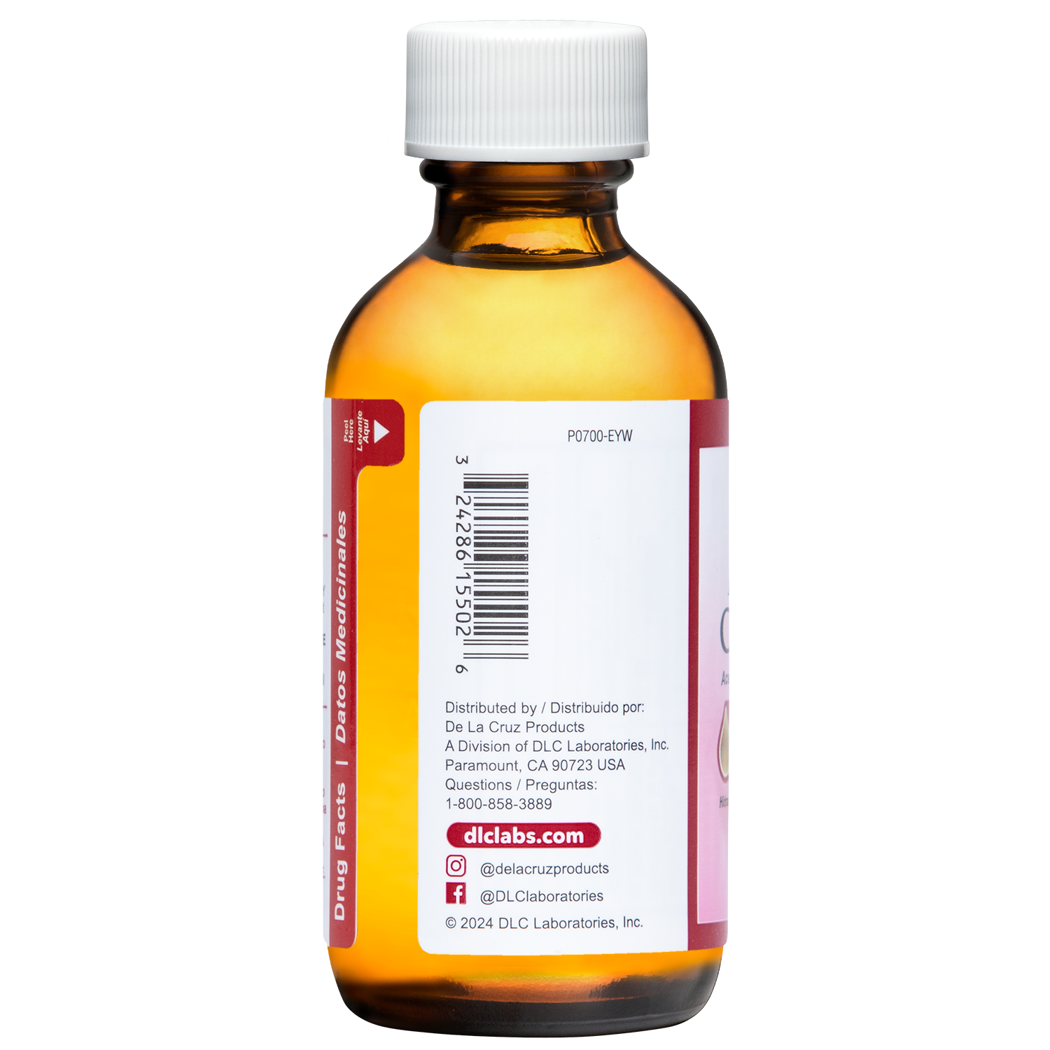 De La Cruz® Aceite de ricino 100% puro prensado por expulsor, grado USP 2 FL. OZ. (59 ml)