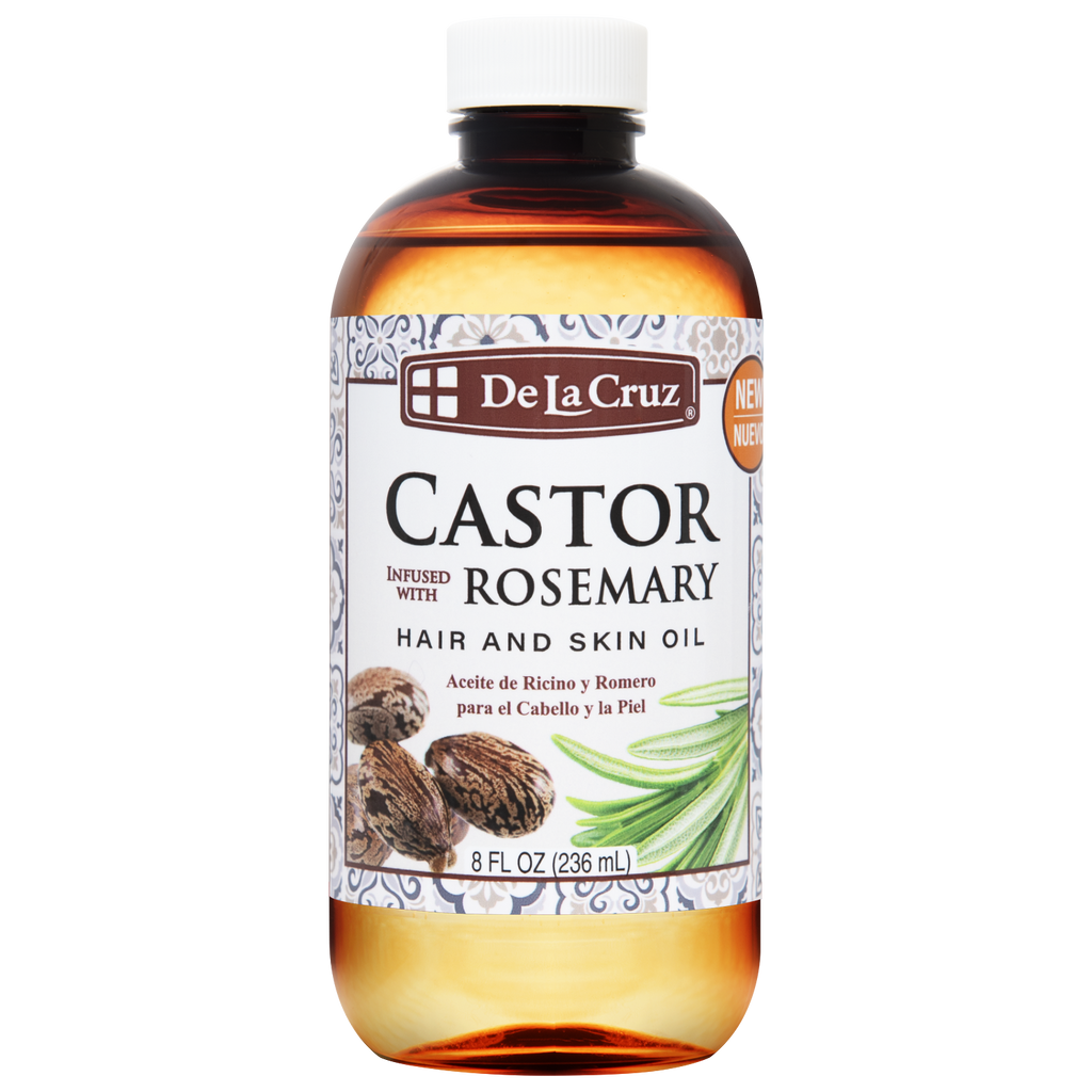 Aceite para Cabello y Piel De La Cruz® de Ricino con Romero 8 FL. OZ. (236 mL)