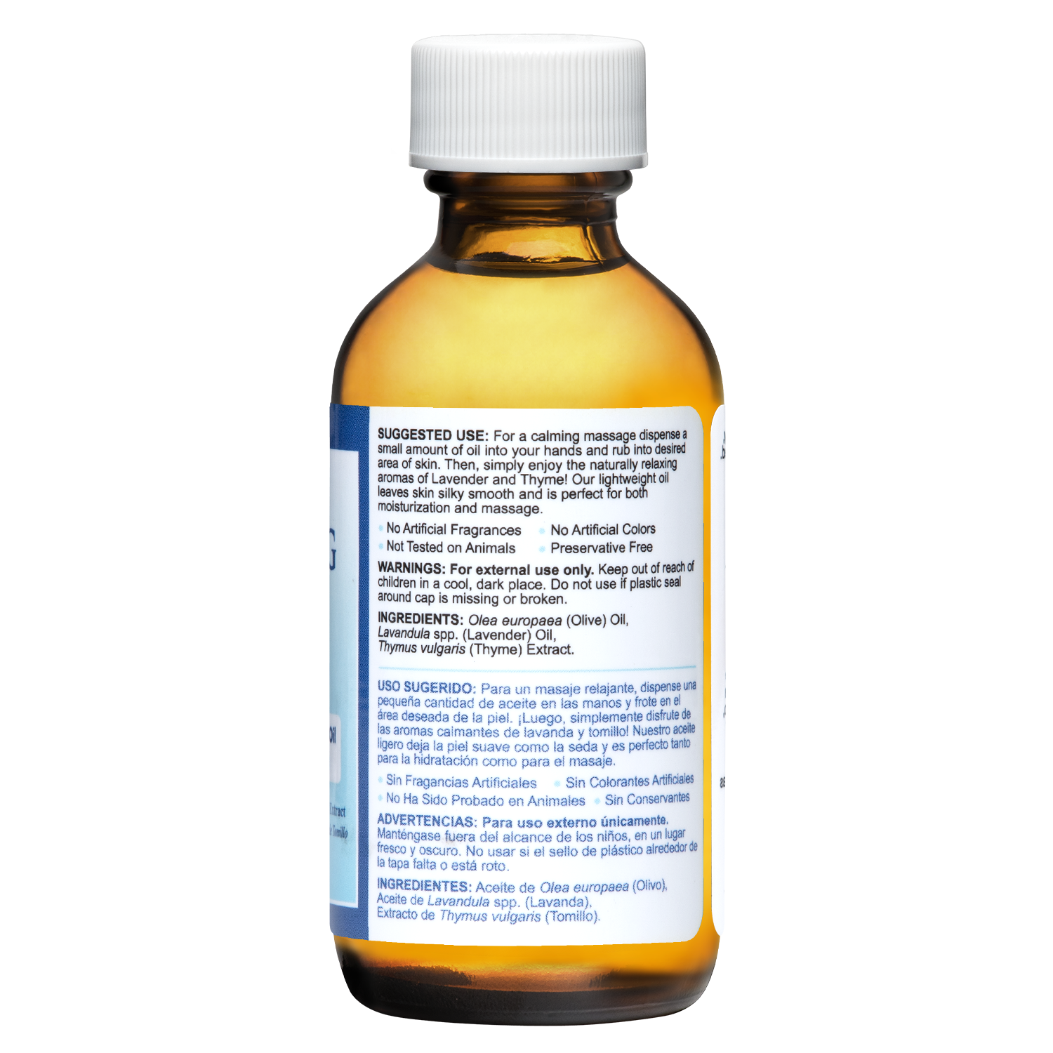 De La Cruz® Bálsamo Calmante Relajante Aceite Corporal y de Masaje   2 FL. OZ. (59 mL)