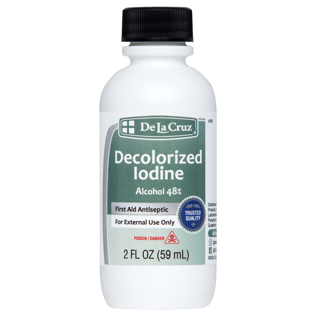 De La Cruz® Yodo Decolorizado Antiséptico para Primeros Auxilios 2 FL. OZ. (60mL)