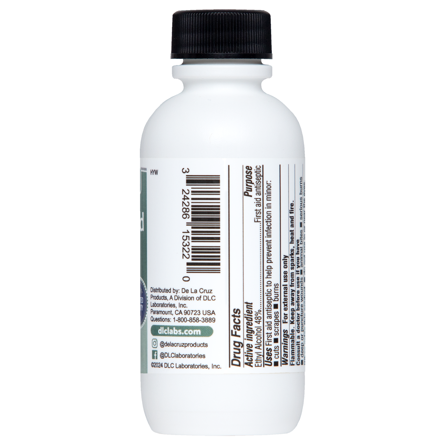 De La Cruz® Yodo Decolorizado Antiséptico para Primeros Auxilios 2 FL. OZ. (60mL)