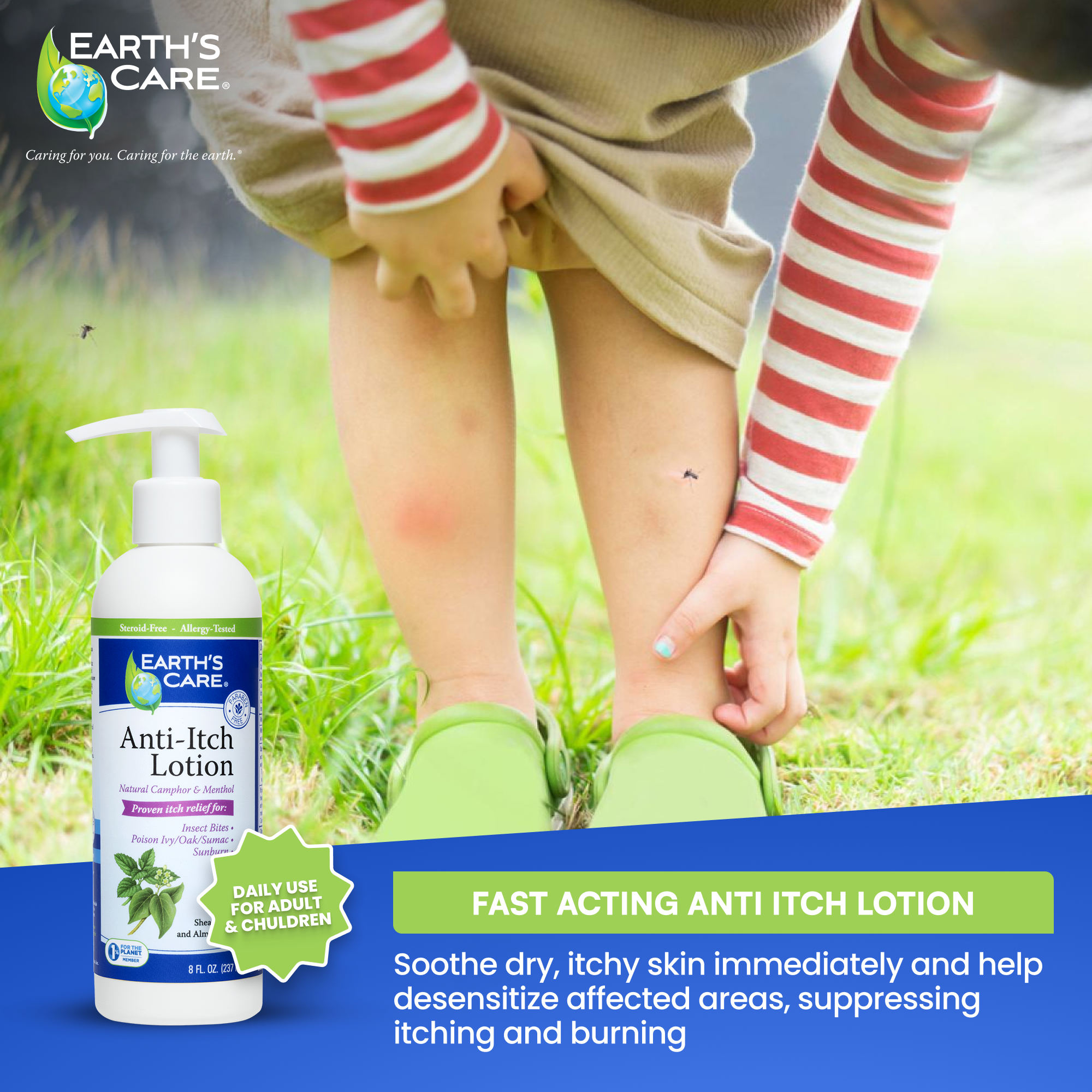 Earth's Care® Anti-Itch Lotion 8 FL OZ (237 mL)