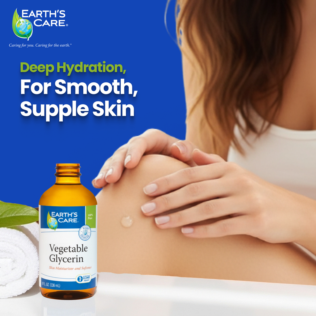 Earth's Care® Glicerina 100% Pura Vegetal, Grado USP 8 FL OZ (236 mL)