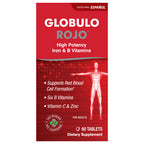 Globulo Rojo® Dietary Supplement with High Potency Iron & B Vitamins, 60 Tablets