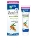 Earth's Care Hemorrhoid Cream tube shown next to it's box package.
