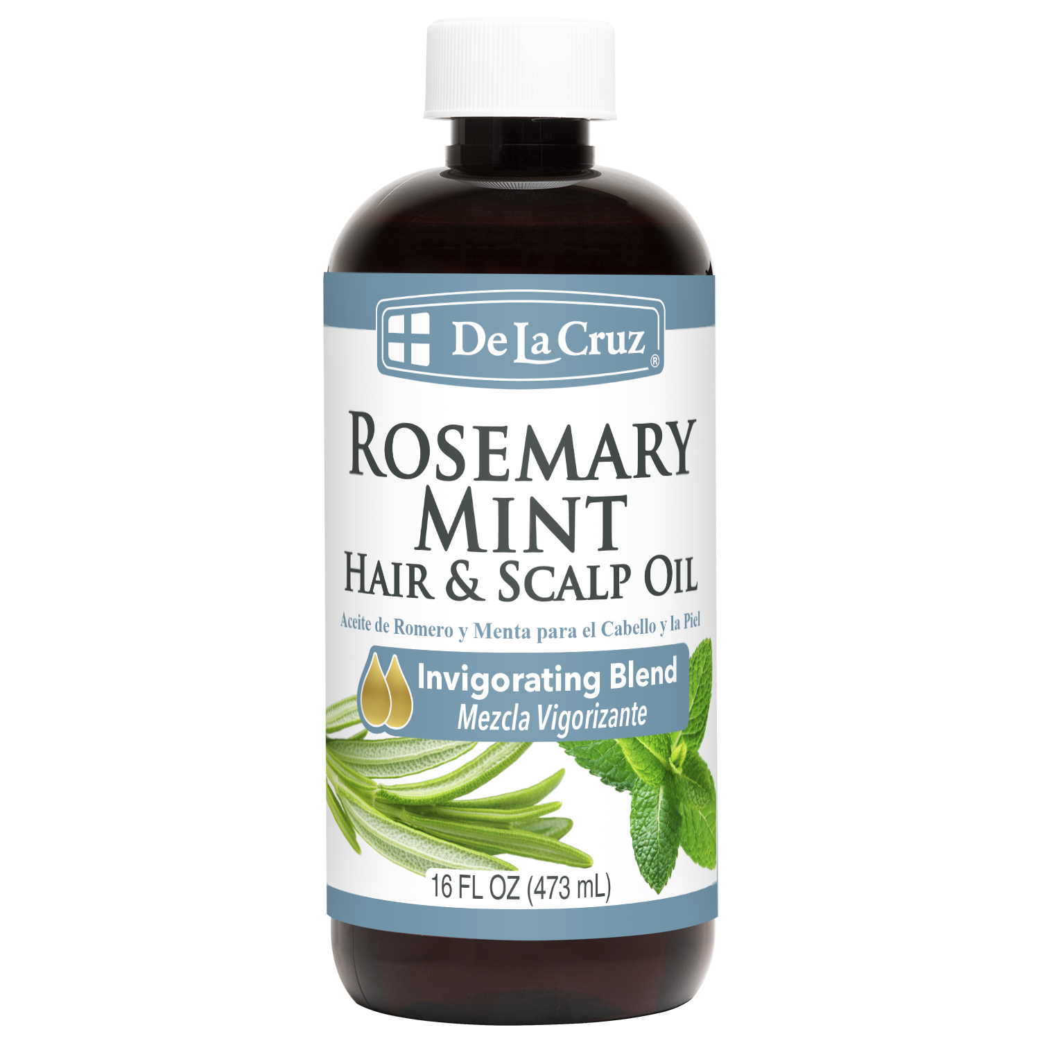 De La Cruz® Rosemary Mint Hair & Scalp Oil Blend 16 FL. OZ. (473 mL)