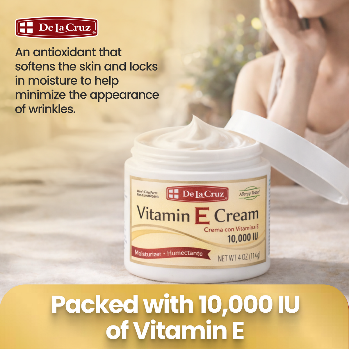 De La Cruz® Crema de Vitamina E 4 OZ. (114 g)