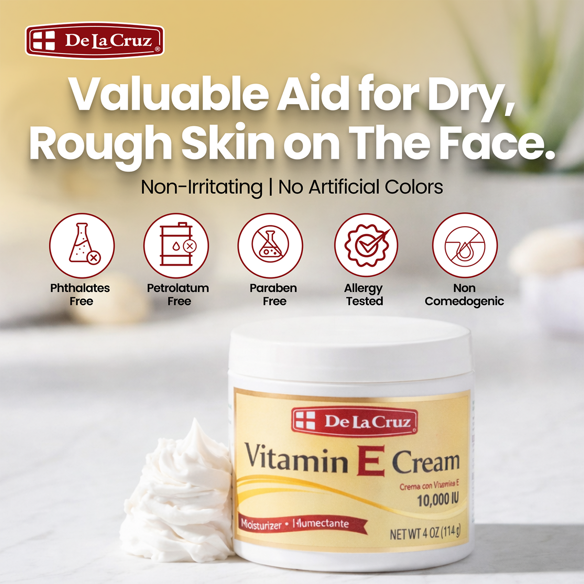 De La Cruz® Crema de Vitamina E 4 OZ. (114 g)