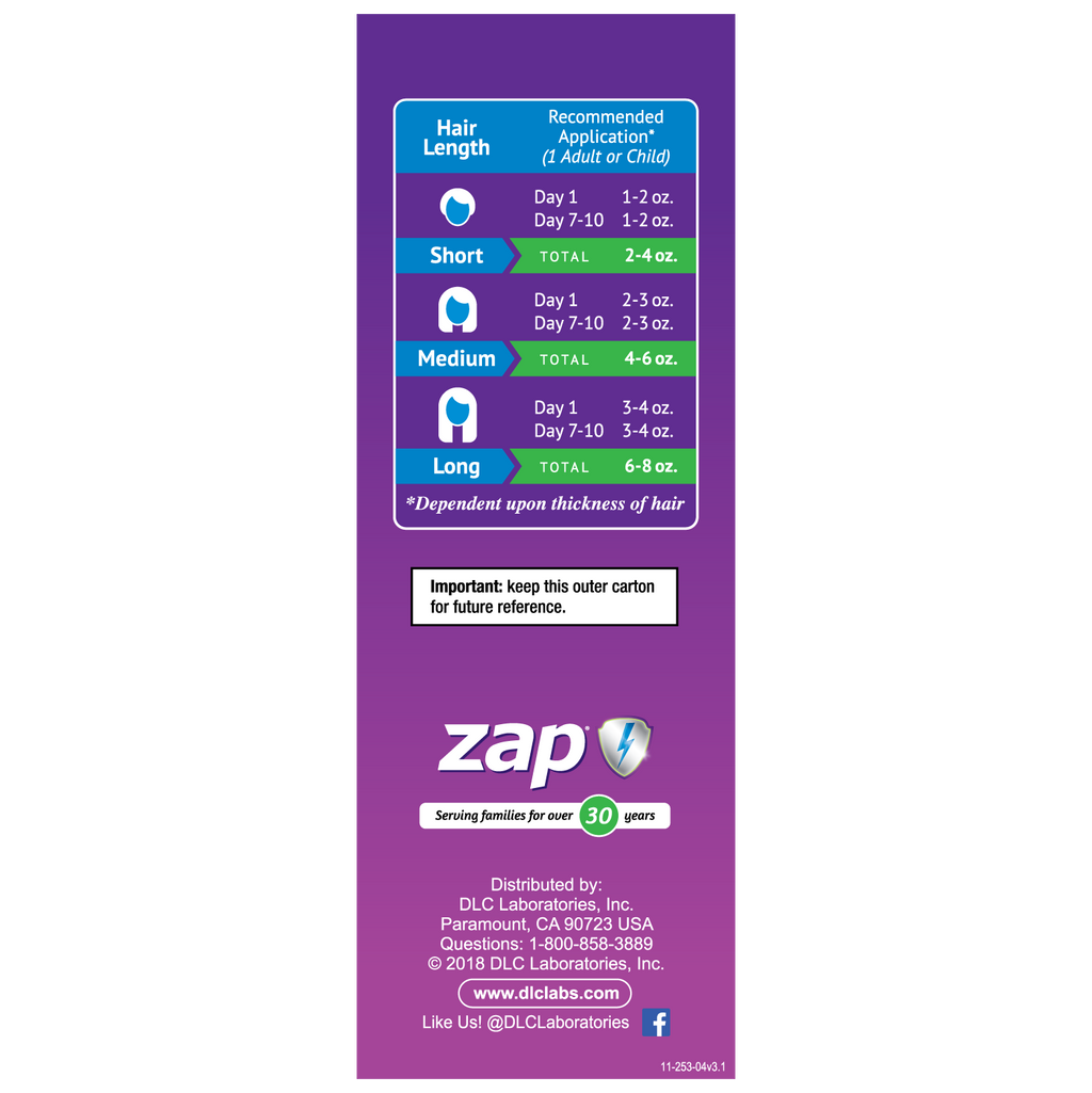 ZAP® Champú para eliminar piojos 4 FL OZ (118 mL)
