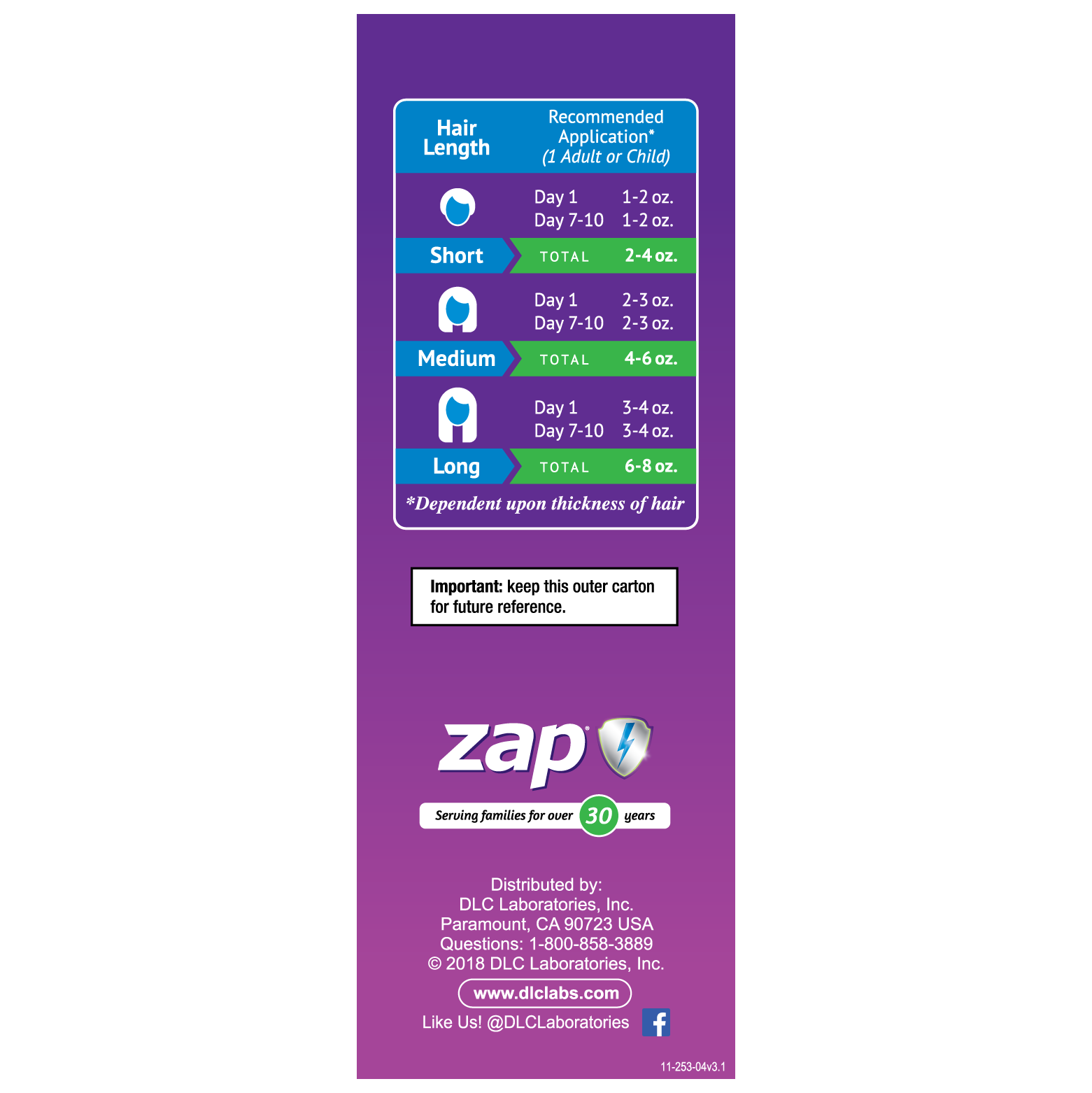 ZAP® Champú para eliminar piojos 4 FL OZ (118 mL)