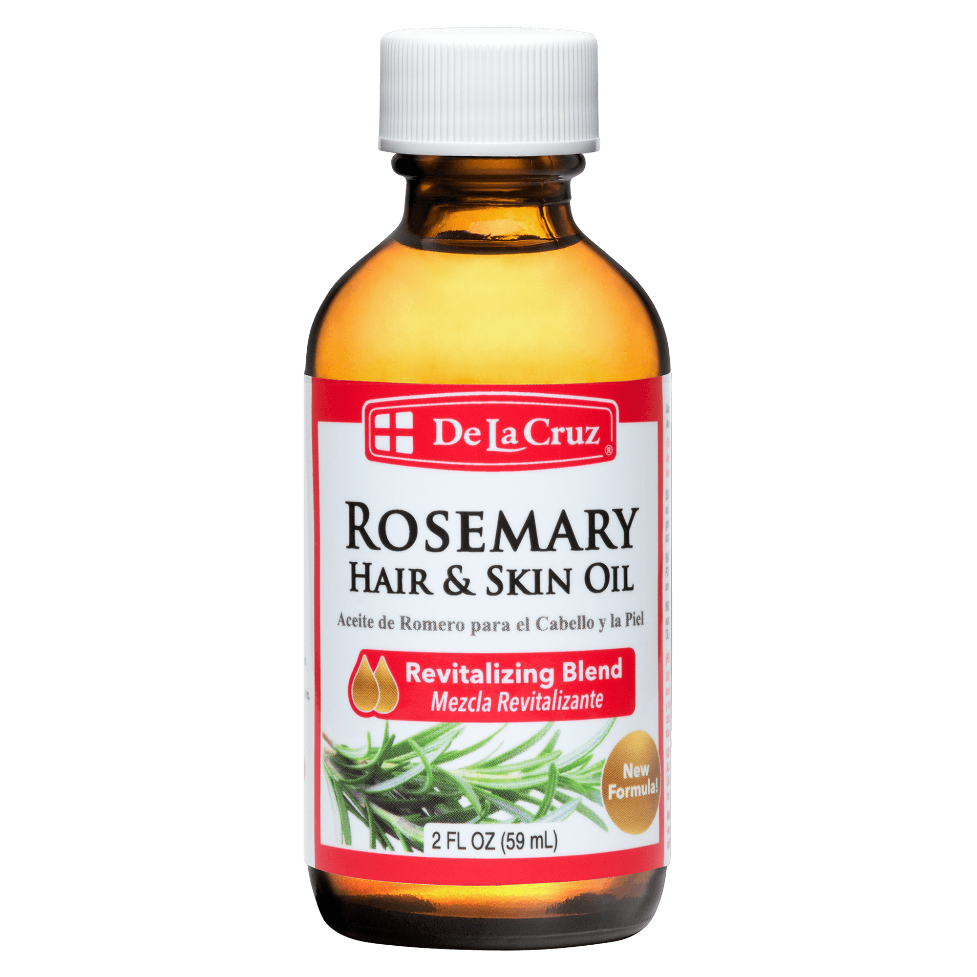 De La Cruz® Mezcla de Aceites para Cabello y Piel con Romero 2 FL. OZ. (59 mL)