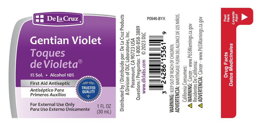 De La Cruz® Antiséptico para Primeros Auxilios Violeta de Genciana al 1% 1 FL. OZ. (30 mL)