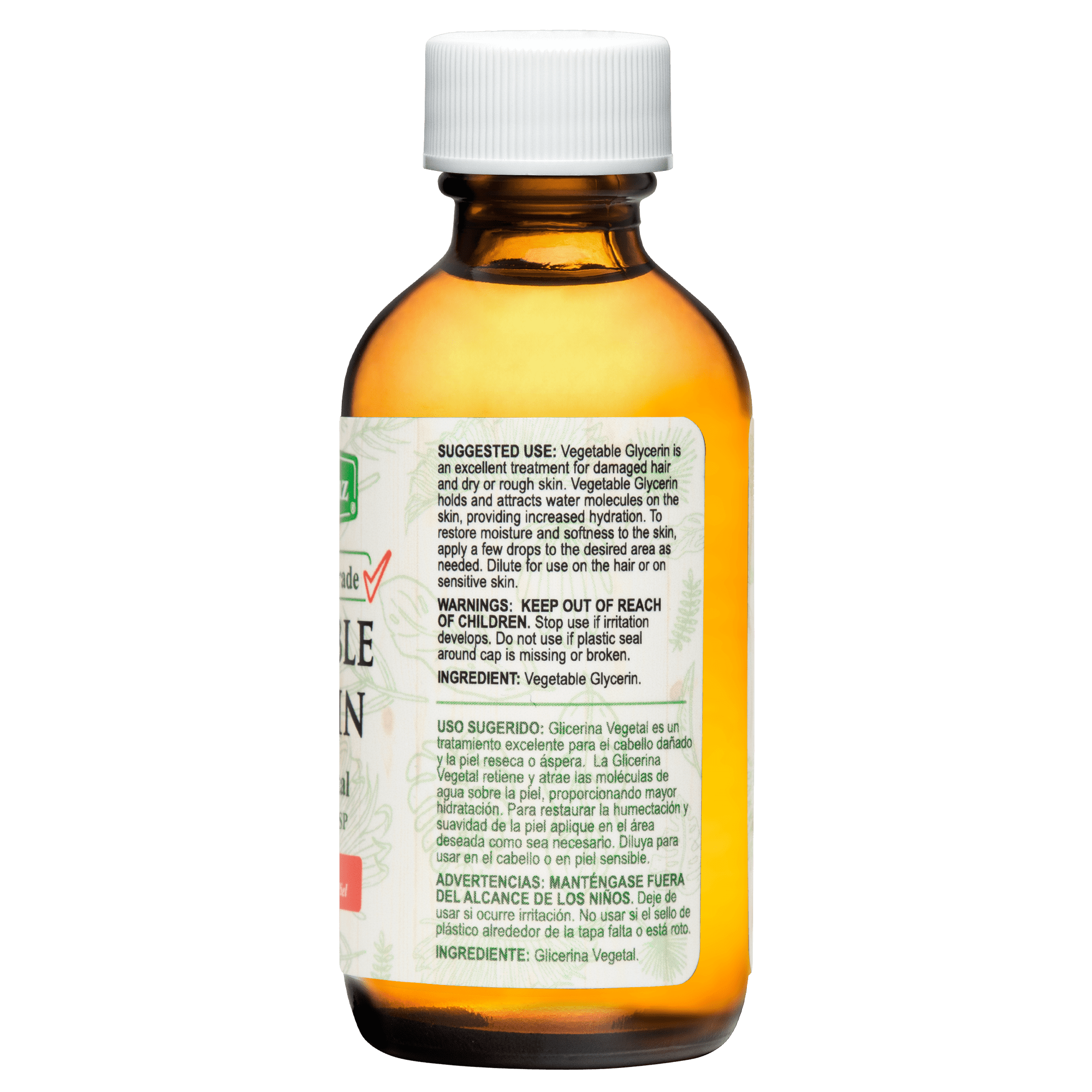 De La Cruz® Glicerina Vegetal 100% Pura, Grado USP 2 FL. OZ. (59 mL)