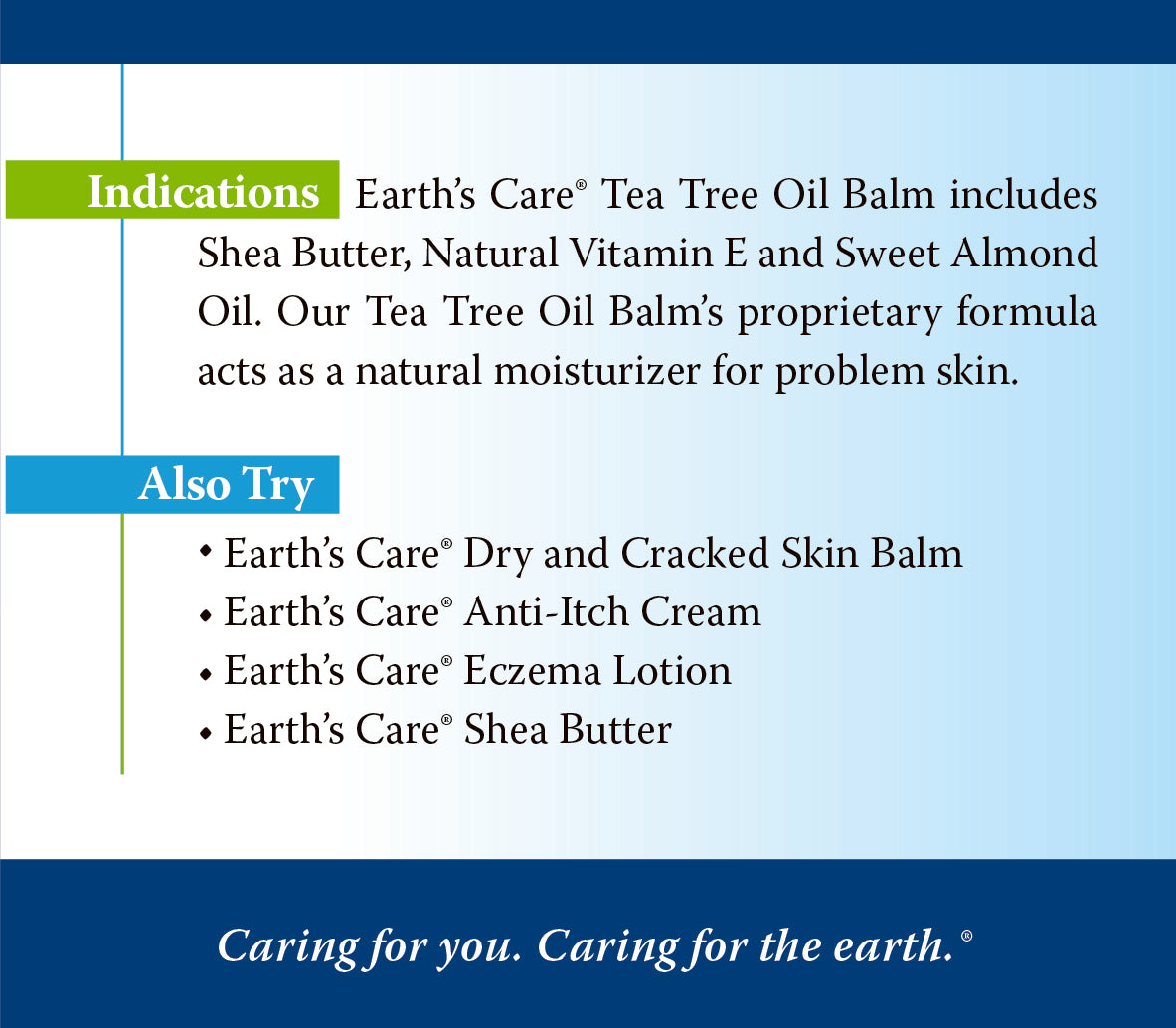 Earth's Care® Bálsamo de Aceite de Árbol de Té 2.5 OZ. (71 g)