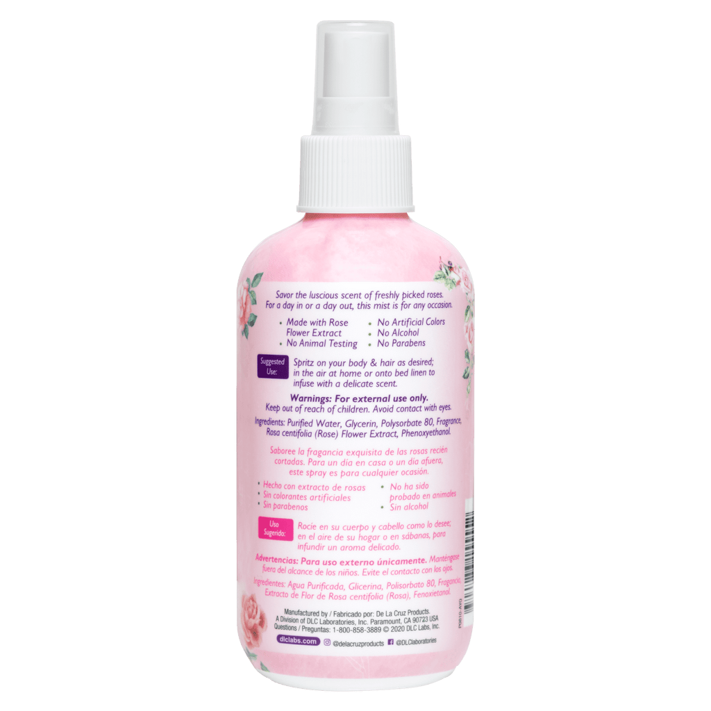 De La Cruz® Rociador corporal de agua de rosas 8 FL. OZ. (236 ml)