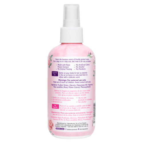 De La Cruz® Rociador corporal de agua de rosas 8 FL. OZ. (236 ml)