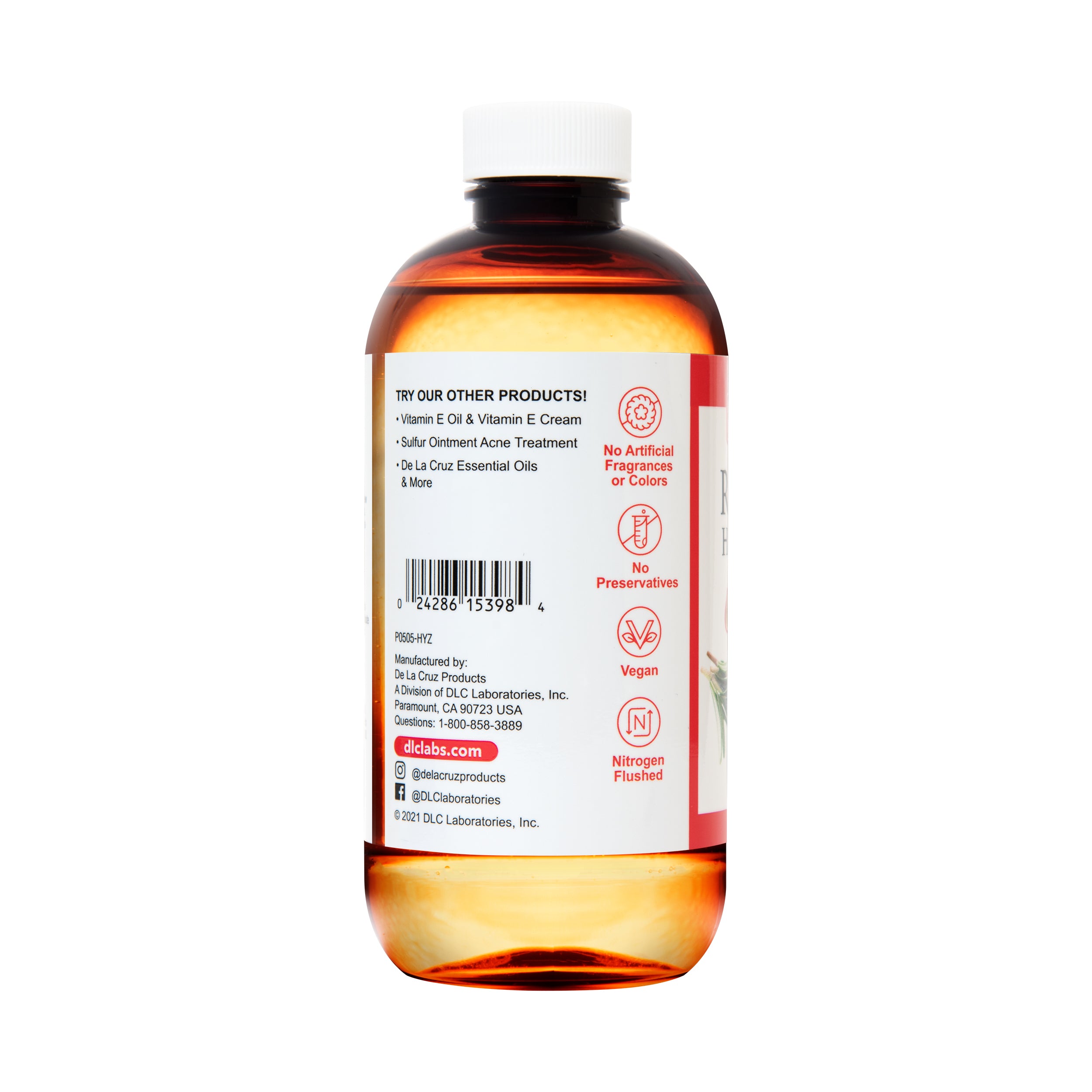 De La Cruz® Mezcla de Aceites de Romero para Cabello y Piel 8 FL. OZ. (236 mL)
