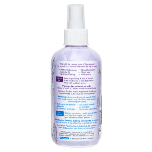 De La Cruz® Bruma corporal de agua de lavanda 8 FL. OZ. (236 ml)