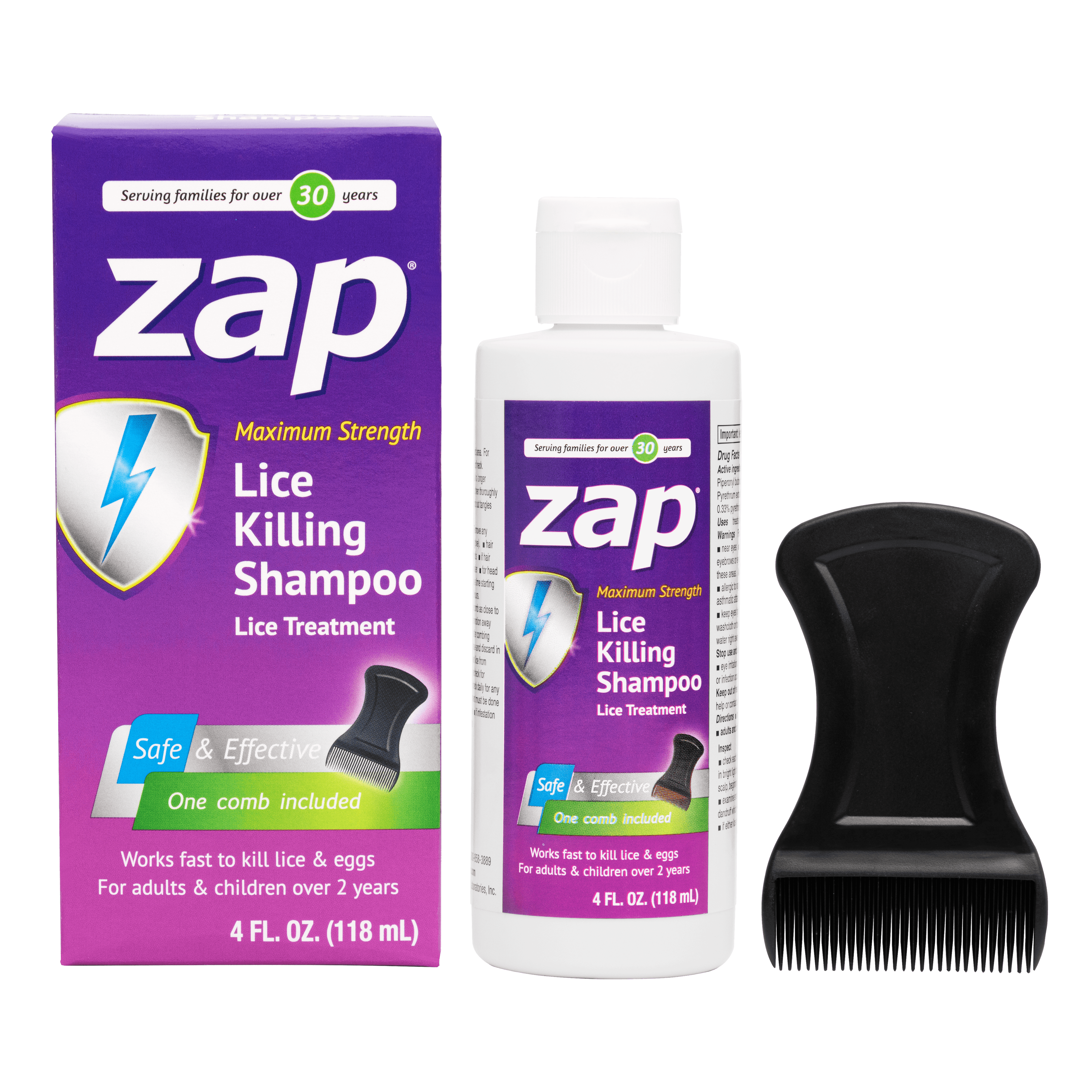 ZAP® Champú para eliminar piojos 4 FL OZ (118 mL)
