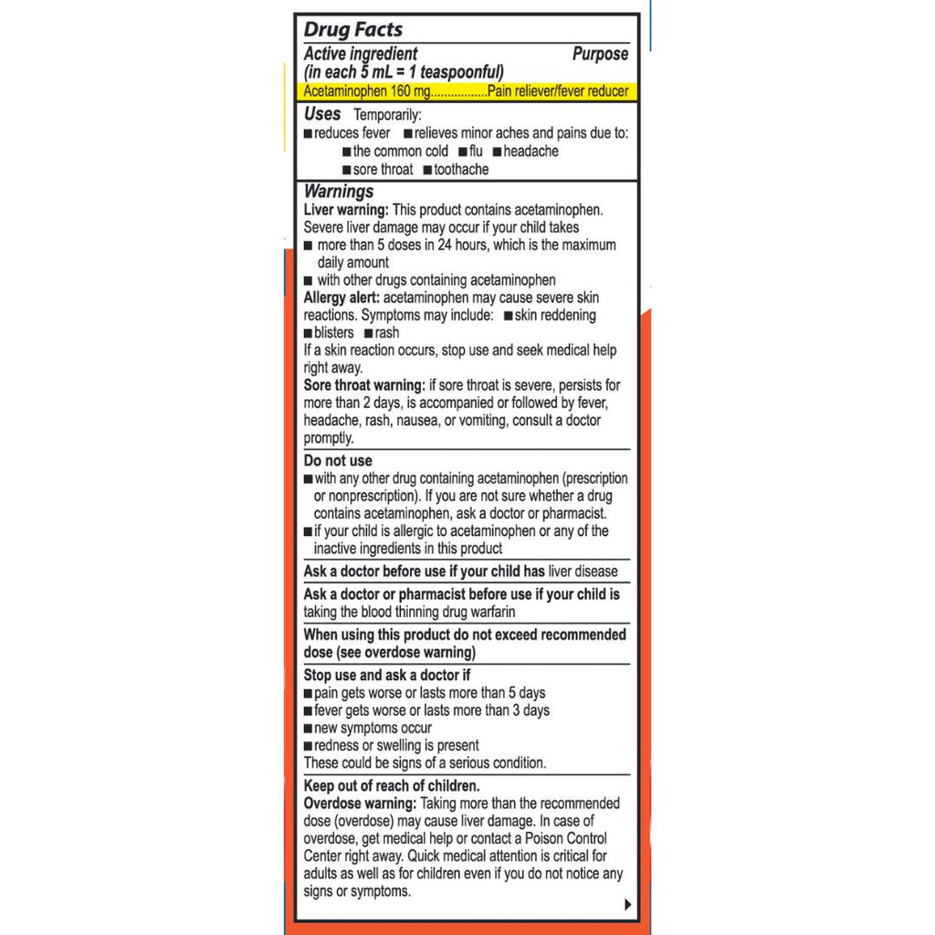 Bactimicina® Líquido para el dolor y la fiebre para niños 4 FL OZ (118 mL)