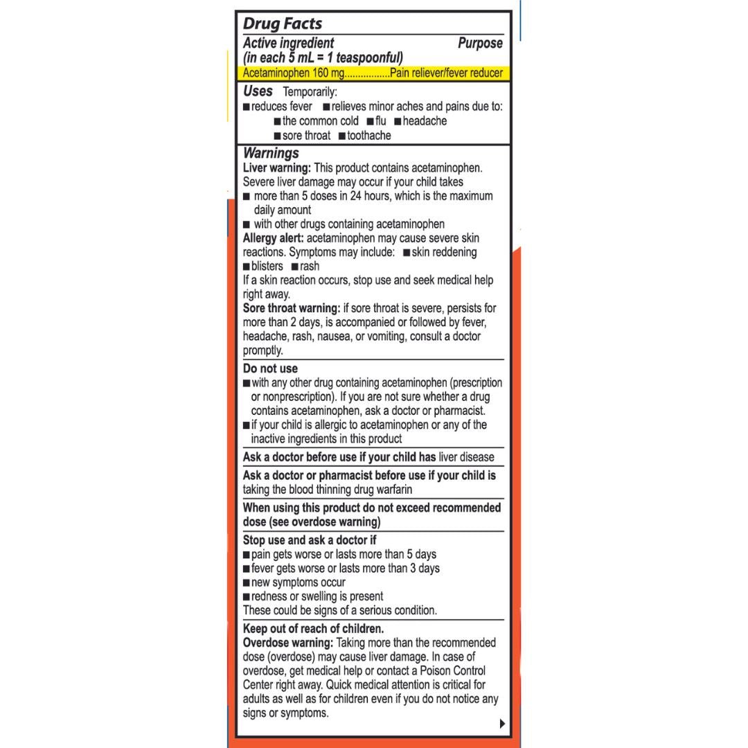 Bactimicina® Líquido para el dolor y la fiebre para niños 4 FL OZ (118 mL)