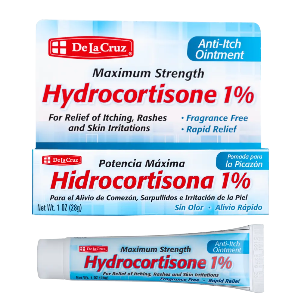 De La Cruz® 1% Hydrocortisone Anti-Itch Ointment 1 OZ (28 g)