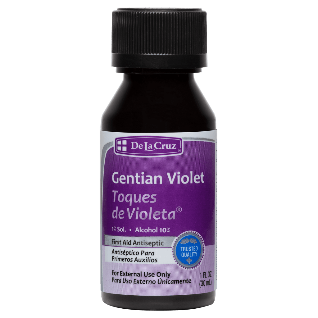 De La Cruz® Antiséptico para Primeros Auxilios Violeta de Genciana al 1% 1 FL. OZ. (30 mL)