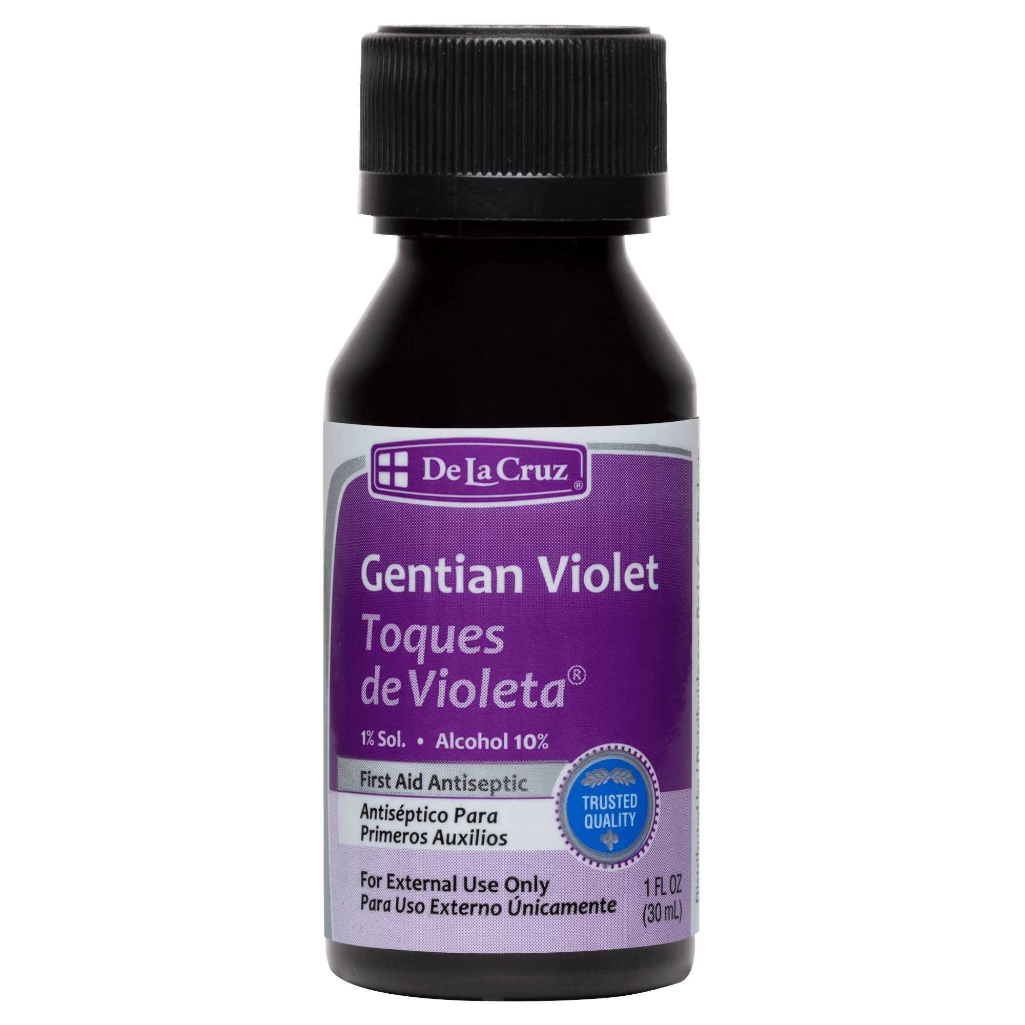 De La Cruz®  1% Gentian Violet First Aid Antiseptic 1 FL. OZ. (30 mL)