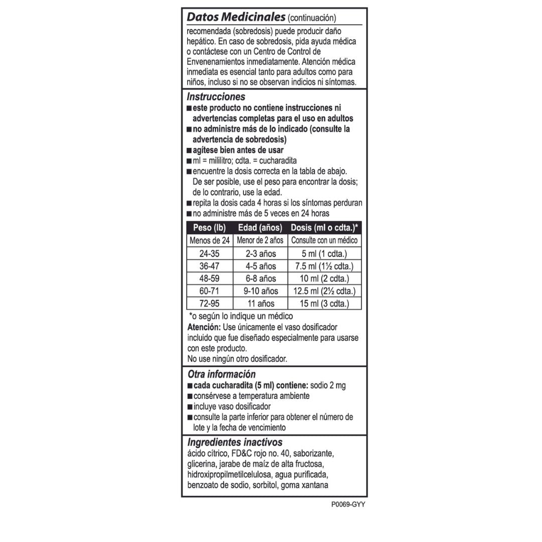 Bactimicina® Líquido para el dolor y la fiebre para niños 4 FL OZ (118 mL)