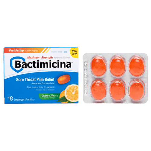 Bactimicina® Sore Throat Pain Relief Max Strength Lozenges 18's