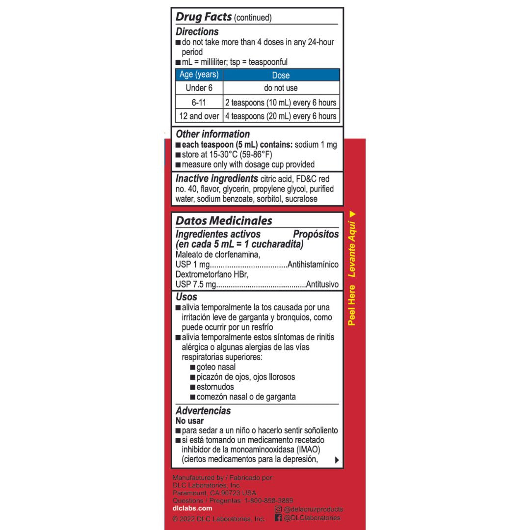 Bactimicina® Jarabe para la tos y el resfriado para niños 4 FL OZ (118 mL)