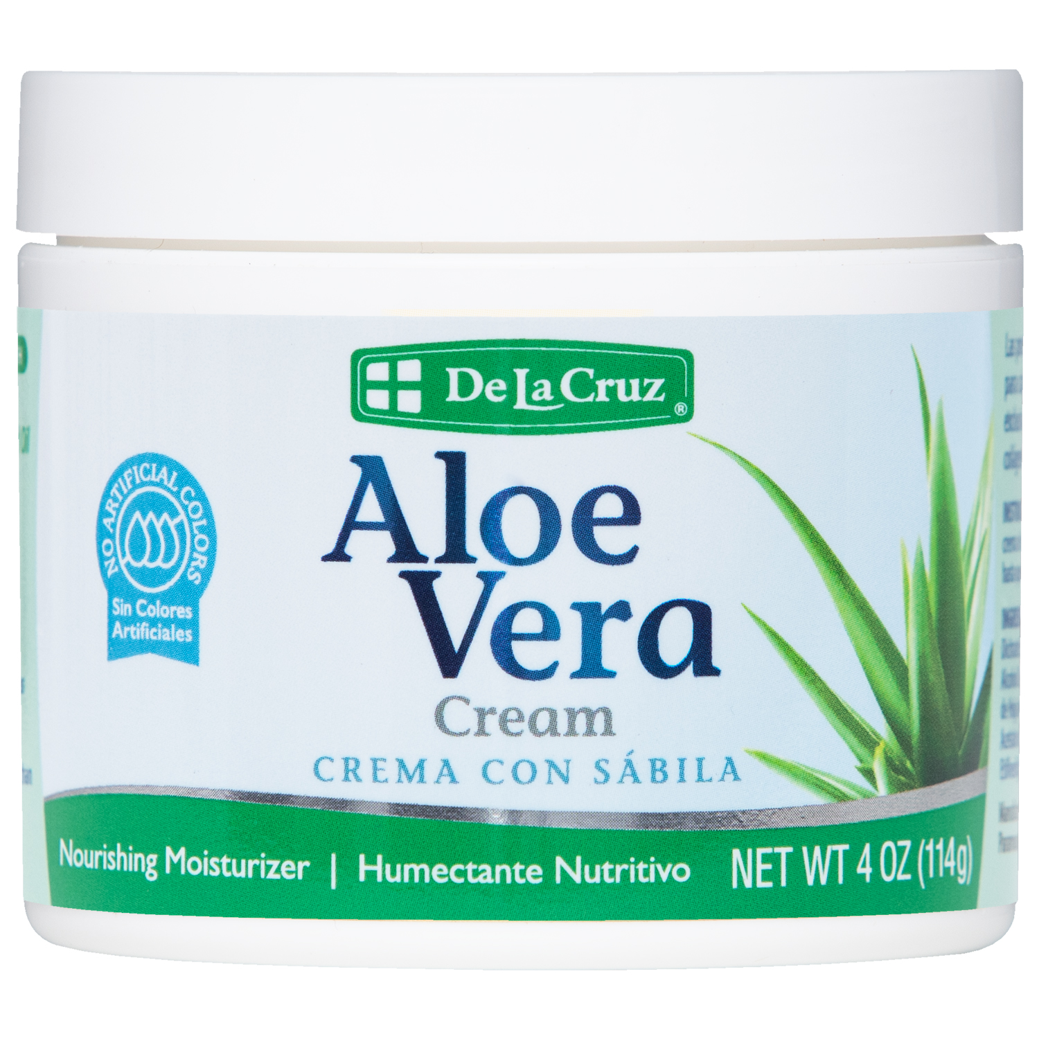 De La Cruz® Aloe Vera Cream 4 OZ. (114 g)