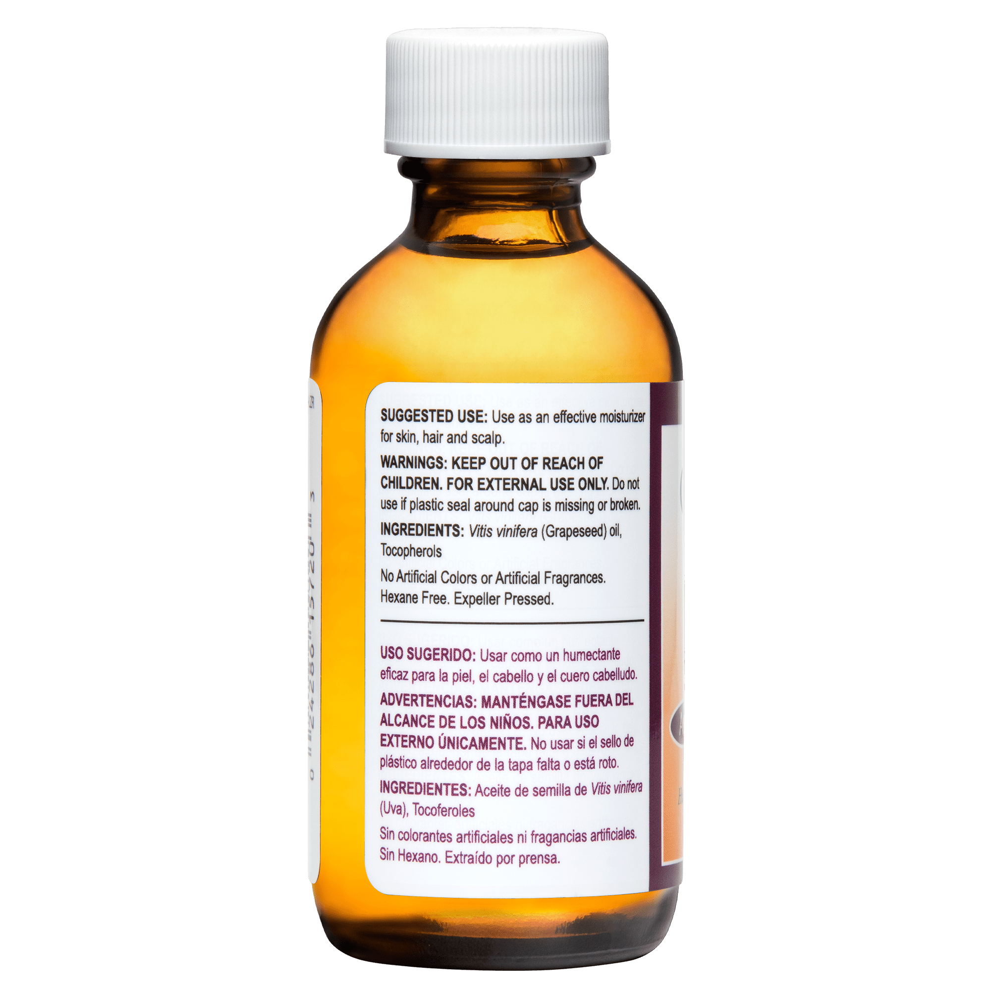 De La Cruz® ExpellerPressed Grapeseed Oil 2 FL. OZ. (59 mL)